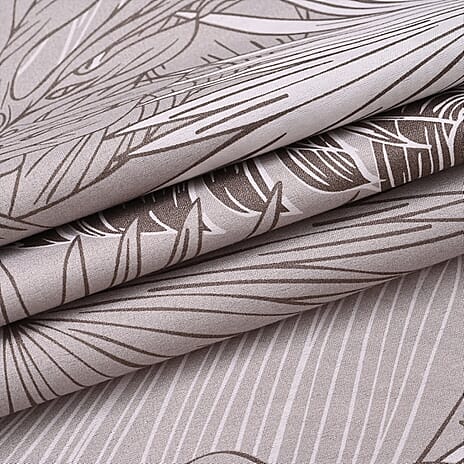 Hush Haven 6 Piece Botanical Digital Print Duvet Cover Set (Double) -White