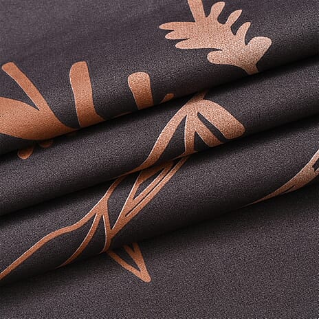 Hush Haven 6 Piece Botanical Digital Print Duvet Cover Set (Double) - Brown