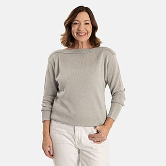 https://tjcuk.sirv.com/Products/81/9/8198573/Sugar-Crisp-Elegant-Fine-Knit-Metallic-Trim-Boatneck-Jumper-Size-S-Sil_8198573_1.jpg?w=342&h=342