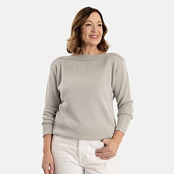 https://tjcuk.sirv.com/Products/81/9/8198573/Sugar-Crisp-Elegant-Fine-Knit-Metallic-Trim-Boatneck-Jumper-Size-S-Sil_8198573_2.jpg?w=342&h=342