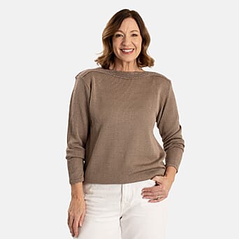 https://tjcuk.sirv.com/Products/81/9/8198582/Sugar-Crisp-Elegant-Fine-Knit-Metallic-Trim-Boatneck-Jumper-Size-XL-Mo_8198582.jpg?w=342&h=342