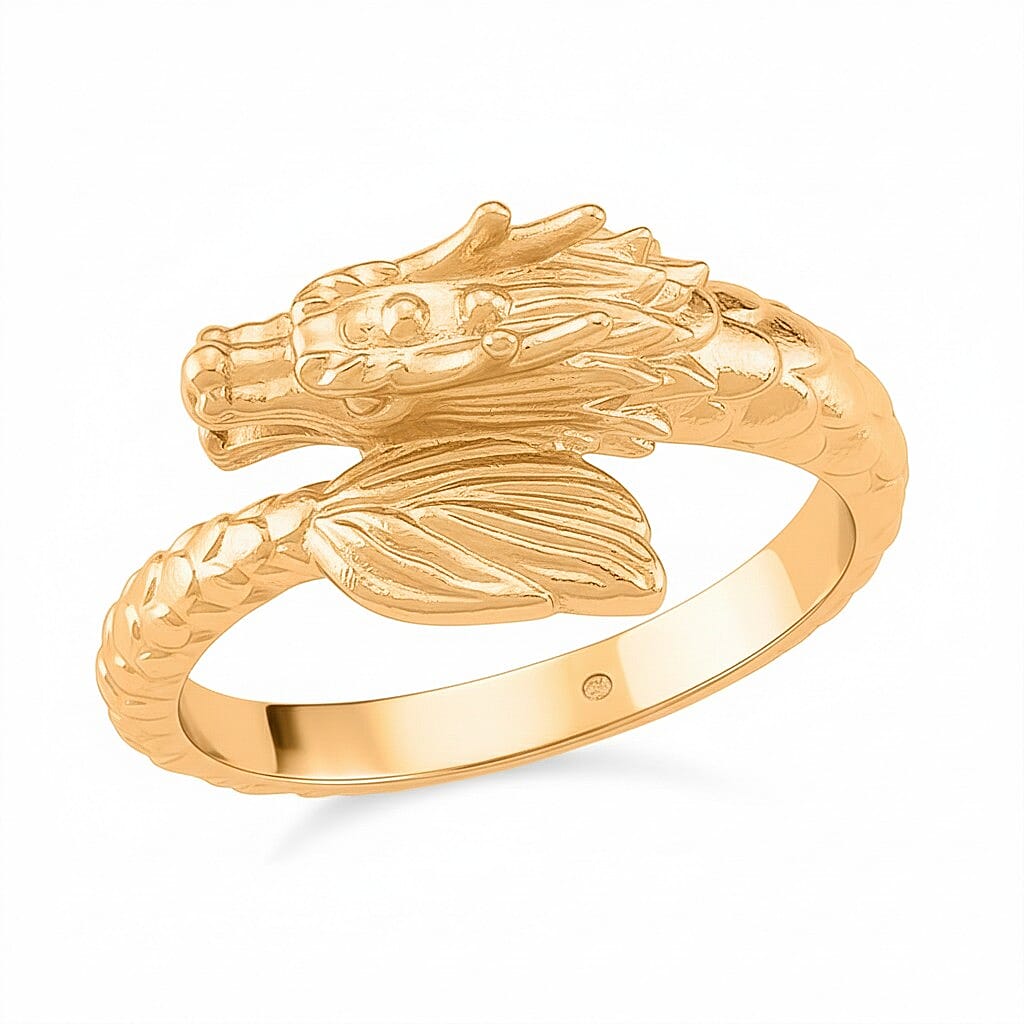 Close Out Deal - 9K Yellow Gold HANDMADE Dragon Ring