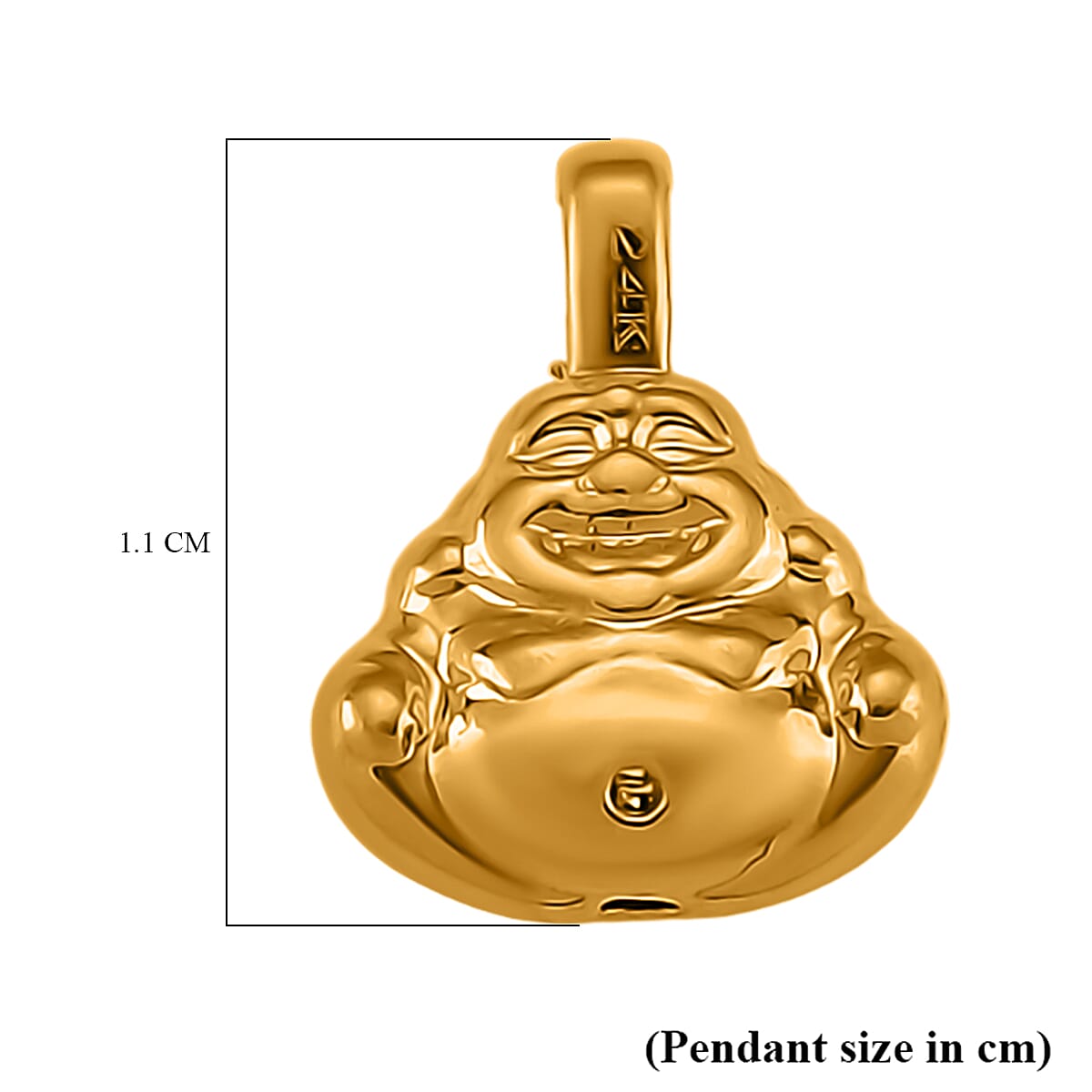 24K Yellow Gold Buddha Pendant