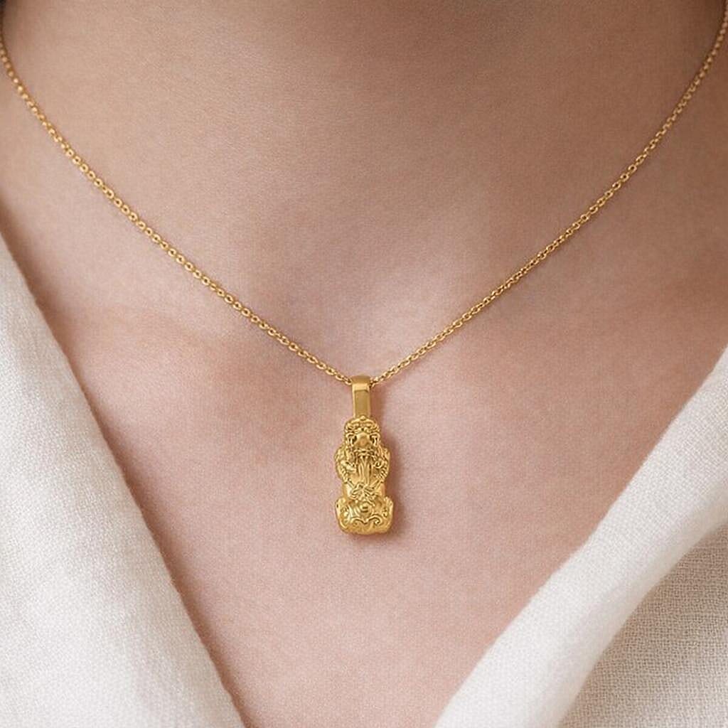 24K Yellow Gold (99.99 Purity) Pixiu Pendant
