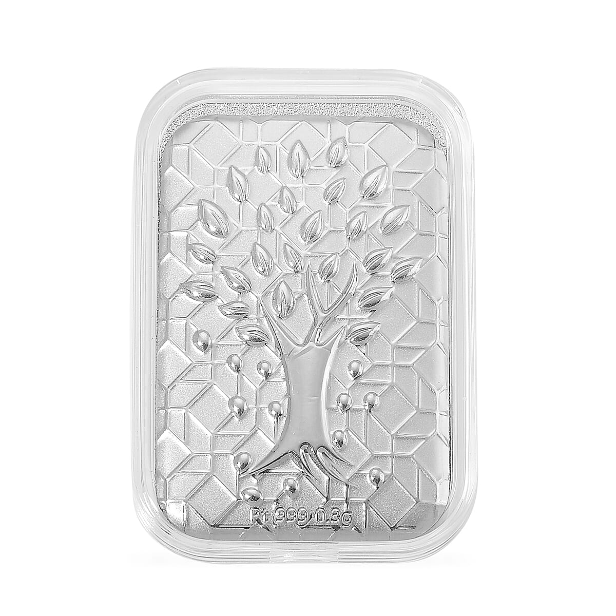 999 White Platinum Embossed Tree Bar