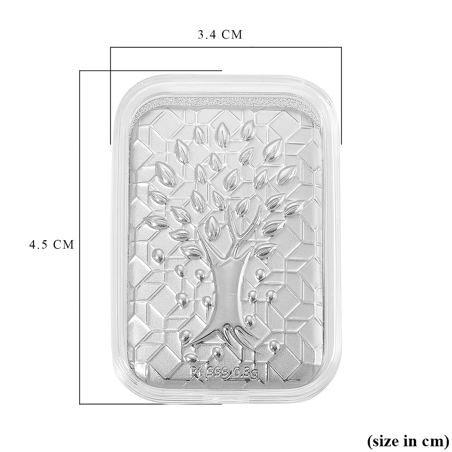 999 White Platinum Embossed Tree Bar