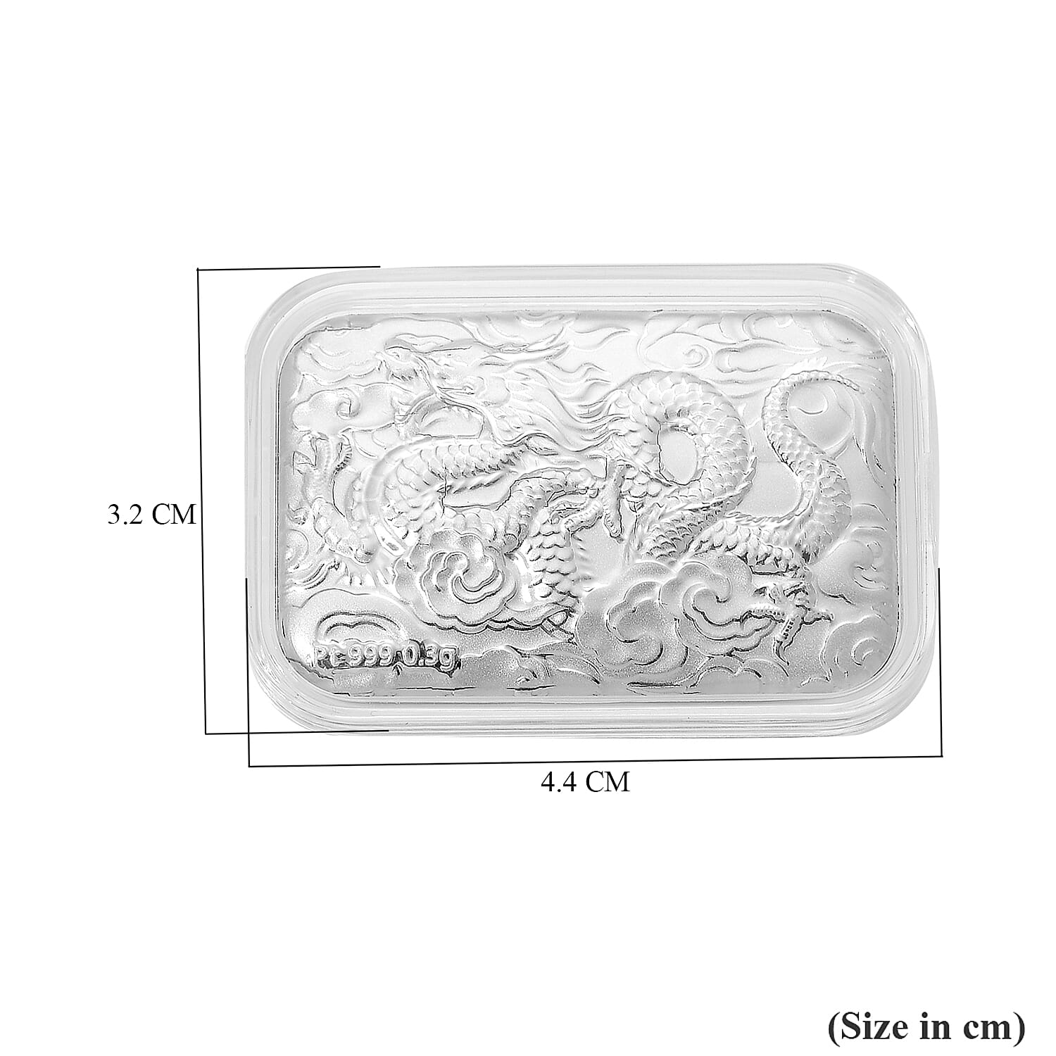 First Time Ever - 999 White Platinum Dragon Embossed Keepsake