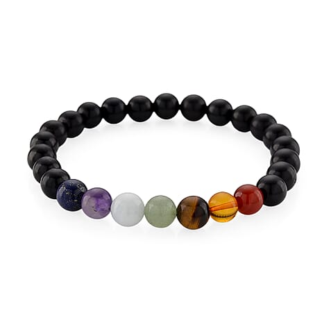 Shungite Seven Chakras Bracelet