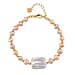 White Keshi Pearl & White Fresh Water Pearl Bracelet 25.00 Ct.