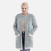 Tamsy Eyelash Coatigan with Pockets (Fit 8 to 20) - Green