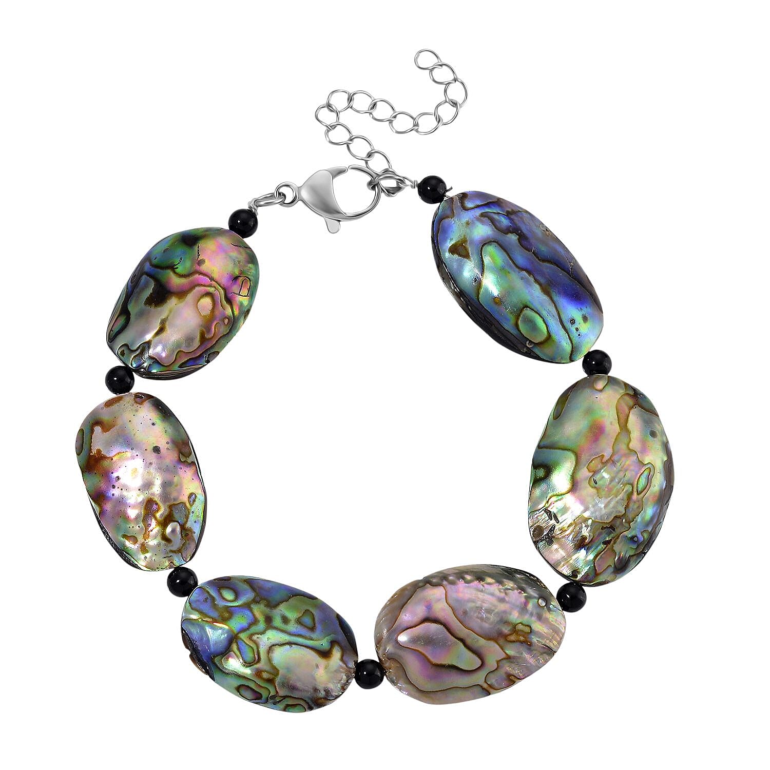 Abalone Shell Adjustable Link Bracelet (Size - 8.5-2 Ext) 150.00 Ct.