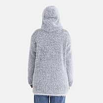 Tamsy Plush Winter Hooded Cardigan with Pockets