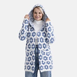 Tamsy Plush Winter Hooded Cardigan with Pockets