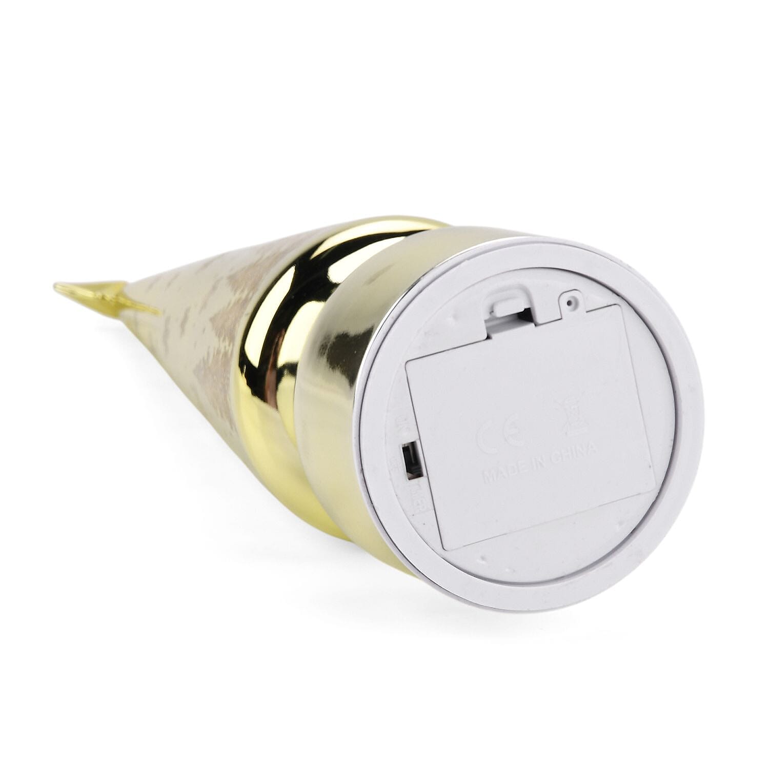 Rotating LED Christmas Tree Light - 3 x AA Battery-Operated (not included) - Gold