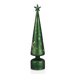 Rotating LED Christmas Tree Light - 3 x AA Battery-Operated (not included) - Red
