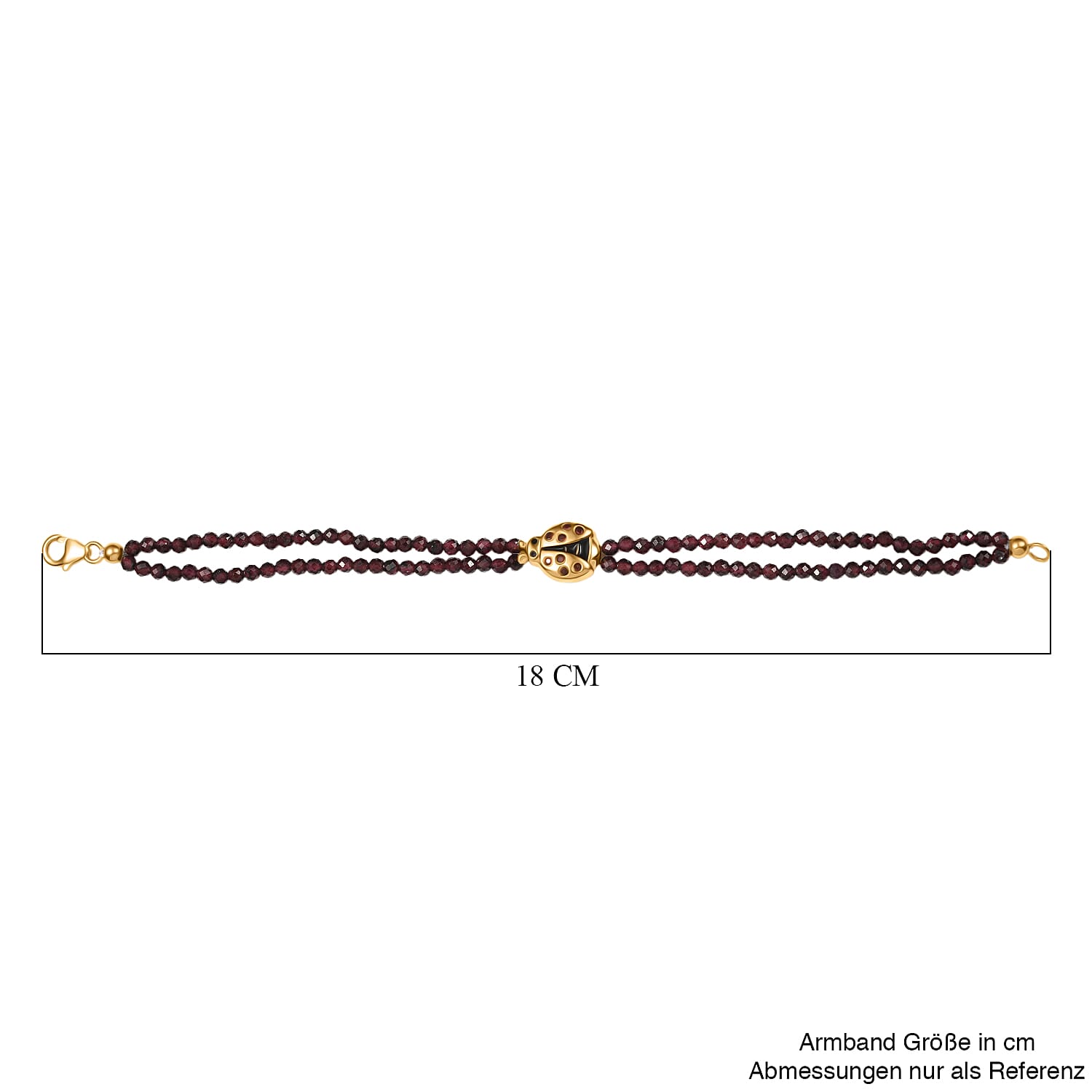 GP Italian Garden Collection - Red Garnet, Blue Sapphire Bracelet (Size - 7.5) in 18K Vermeil Yellow Gold Sterling Silver 29.42 Ct.