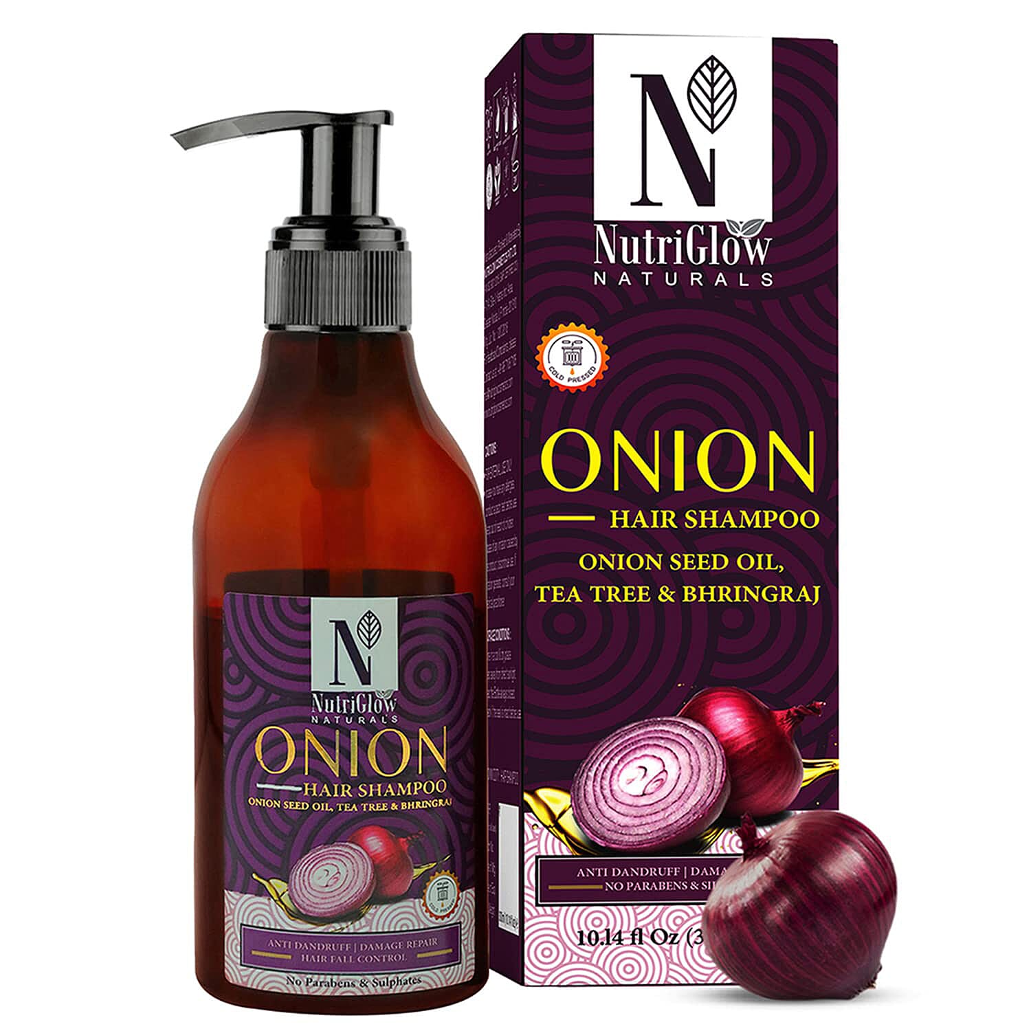 NutriGlow Naturals Onion Hair Shampoo - 300ml