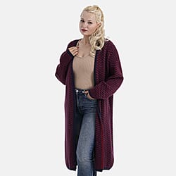 Tamsy Winter Women's Coatigan Hoodie with Pockets