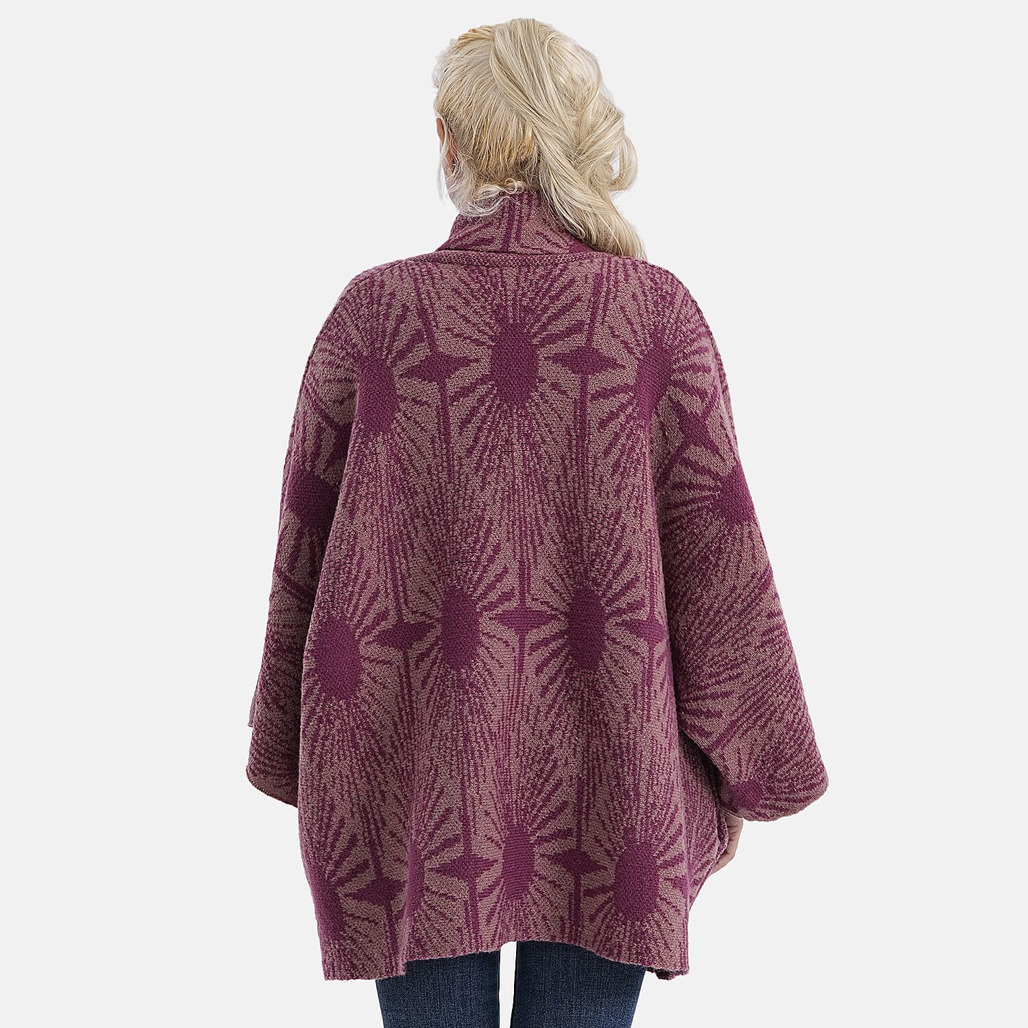 La Marey Oversized Cardigan (Size 10 to 22) - Raspberry