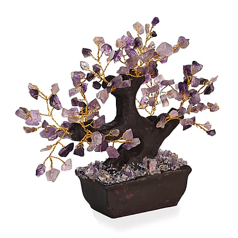 Bliss - Beyond 150 Amethyst Gemstone Bonsai Tree (12 inch) - Purple