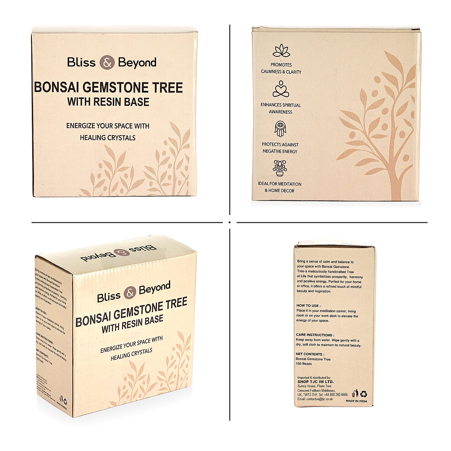 Bliss - Beyond 150 Seven Chakra Gemstone Bonsai Tree (12 inch)