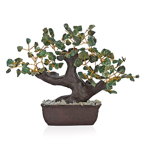 Bliss - Beyond 150 Green Aventurinr Gemstone Bonsai Tree (12 inch)