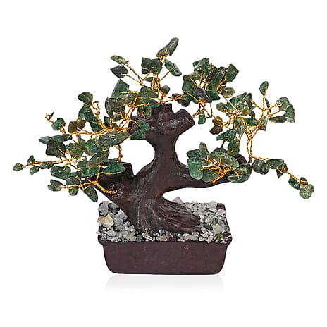 Bliss - Beyond 150 Green Aventurinr Gemstone Bonsai Tree (12 inch)