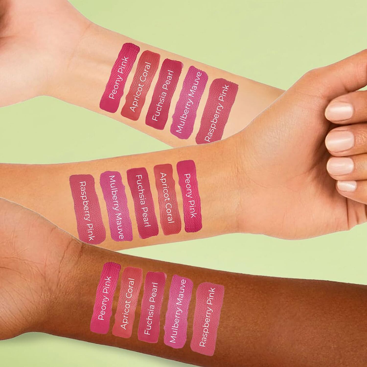 Just Herbs- Set of 5 - Ayurvedic Liquid Matte Finish Lipstick Kit - Brights and Pinks Just Herbs- Set of 5 - Ayurvedic Liquid Matte Finish Lipstick Kit - Brights and Pinks