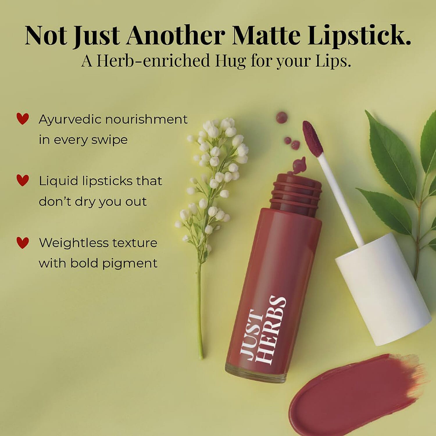 Just Herbs- Set of 5 - Ayurvedic Liquid Matte Finish Lipstick Kit - Nudes & Brown Just Herbs- Set of 5 - Ayurvedic Liquid Matte Finish Lipstick Kit - Nudes & Brown