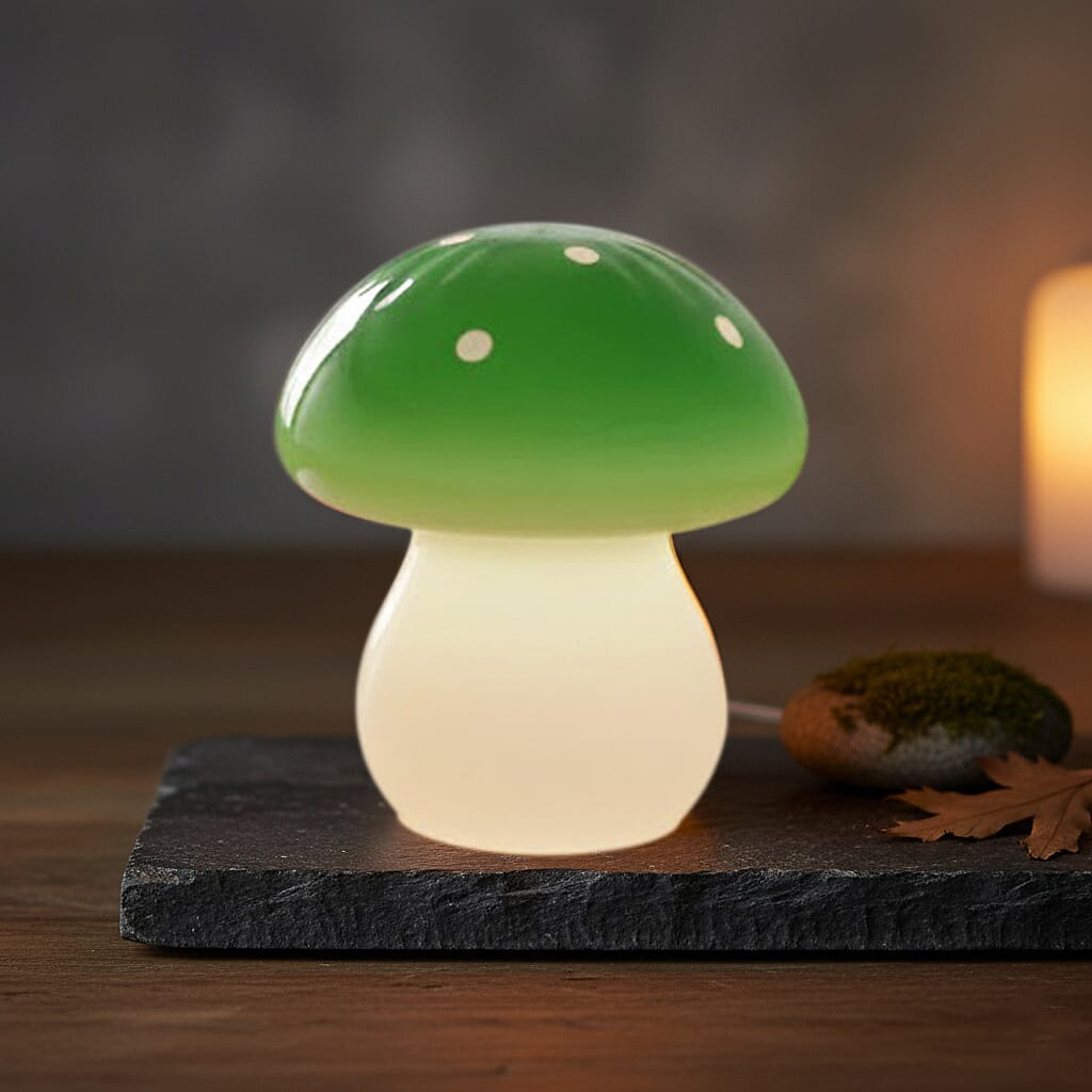 TREND OF THE YEAR - Livmore Glass Mushroom LED Lamp - Green