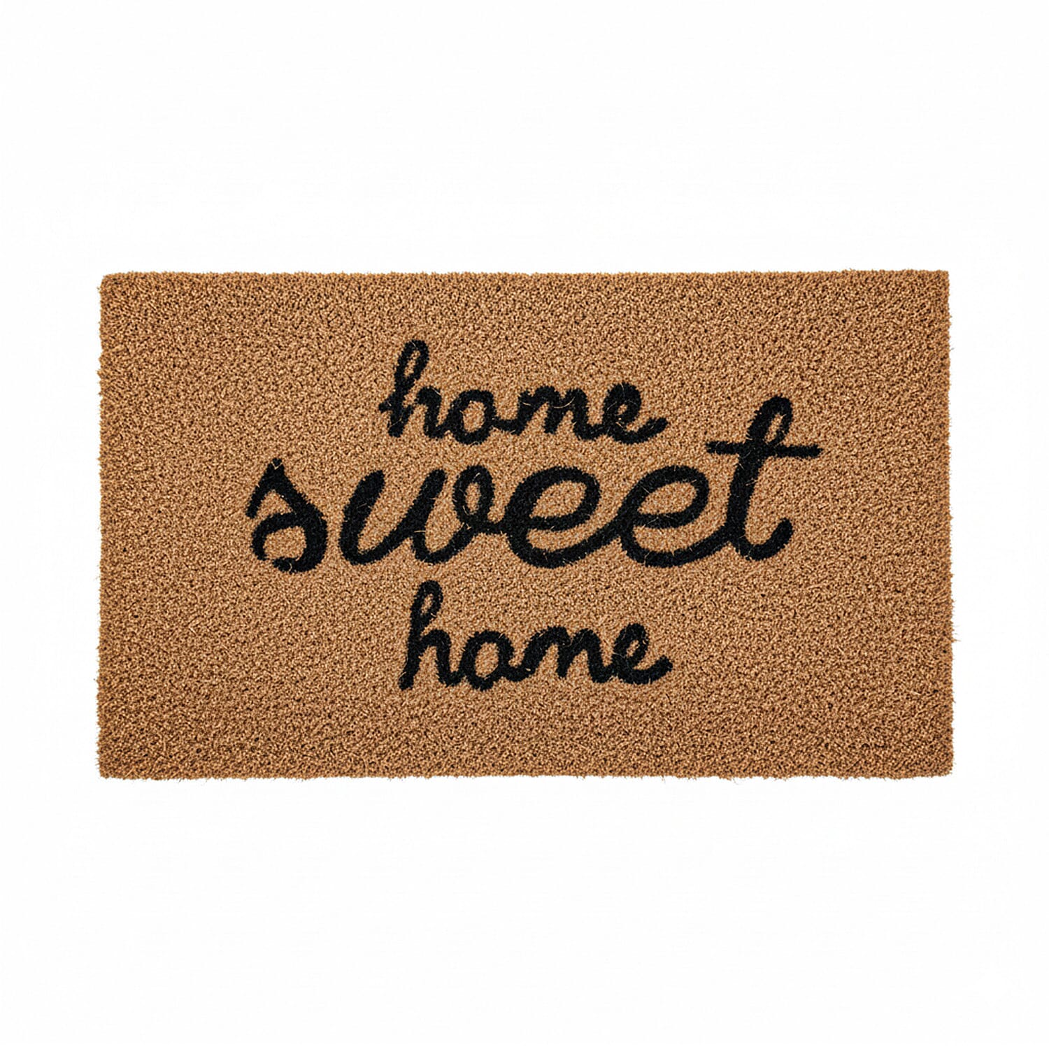 Home Sweet Home Vinyl-Backed Coir Tufted Printed Doormat (45x75cm) - Brown
