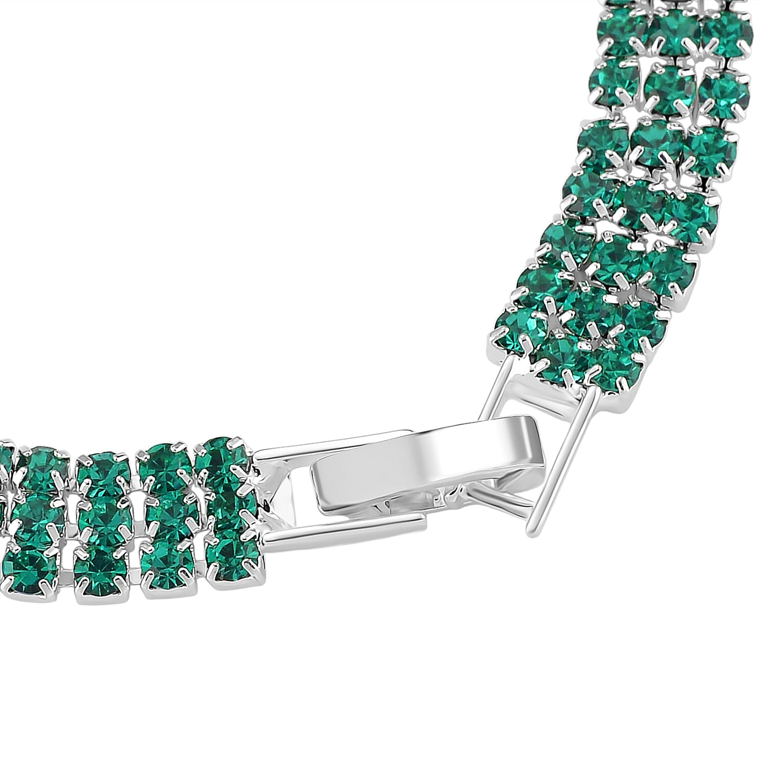 Austrian Green Crystal Bracelet (Size - 7.5)