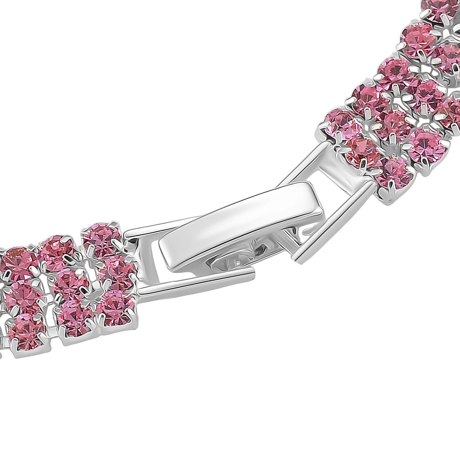 Austrian Pink Crystal Bracelet (Size - 7.5)