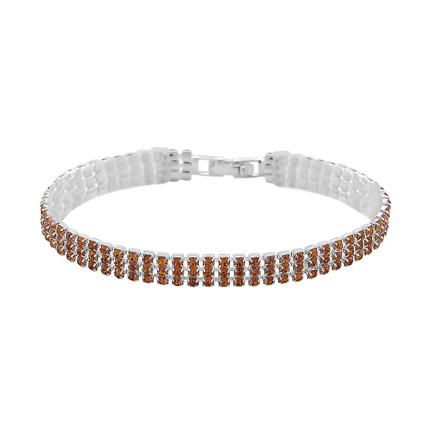 Austrian Yellow Crystal Bracelet (Size - 7.5)