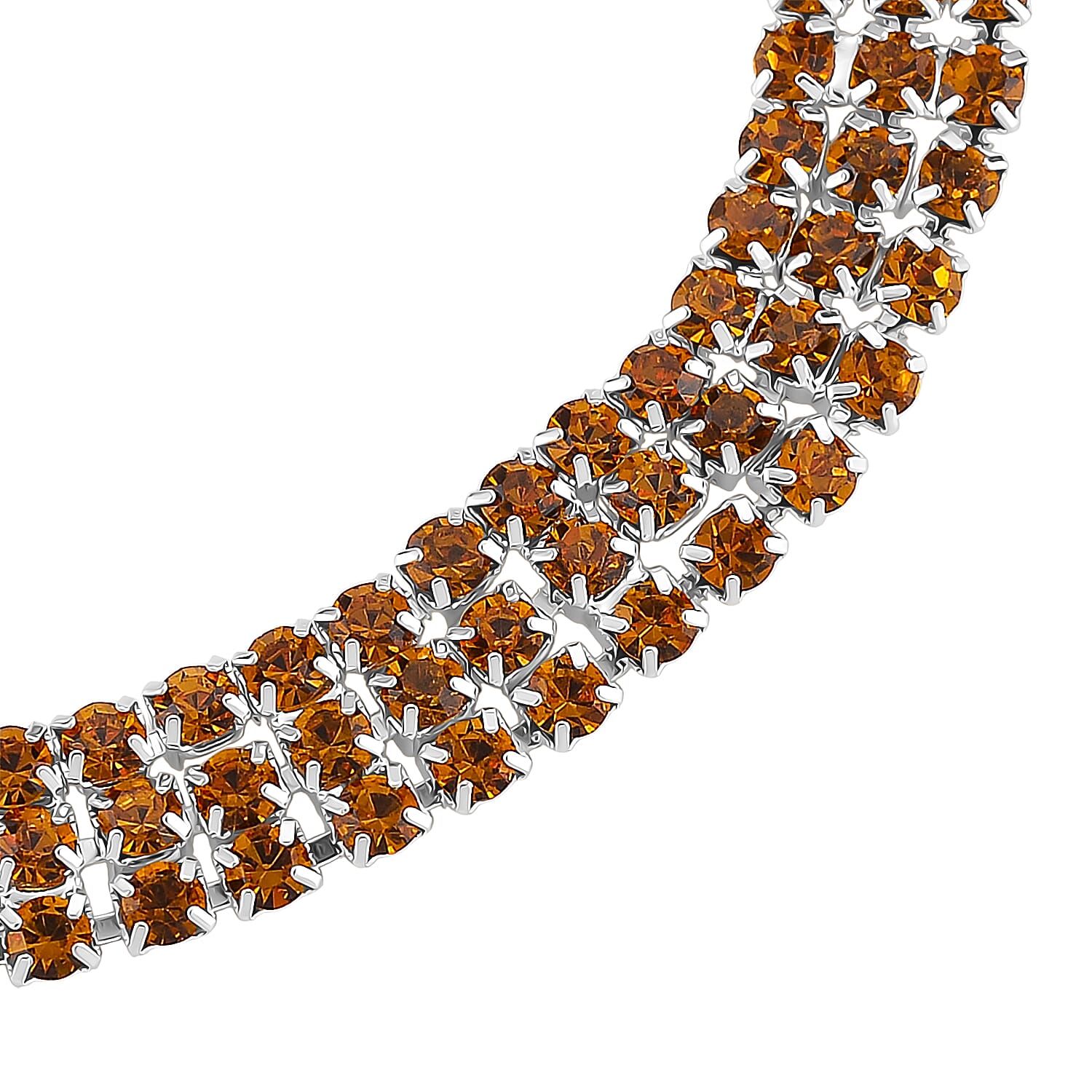 Austrian Yellow Crystal Bracelet (Size - 7.5)