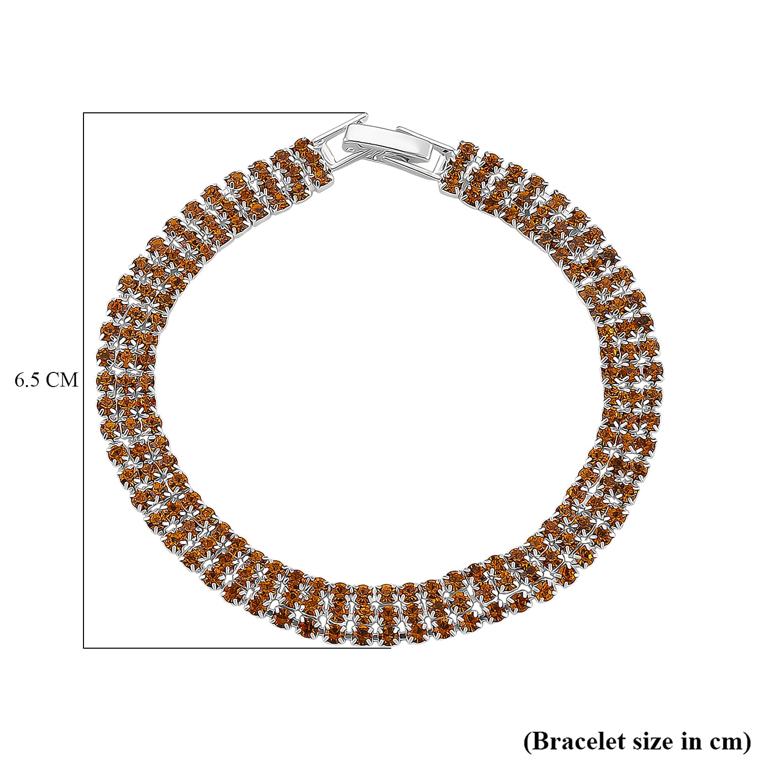 Austrian Yellow Crystal Bracelet (Size - 7.5)