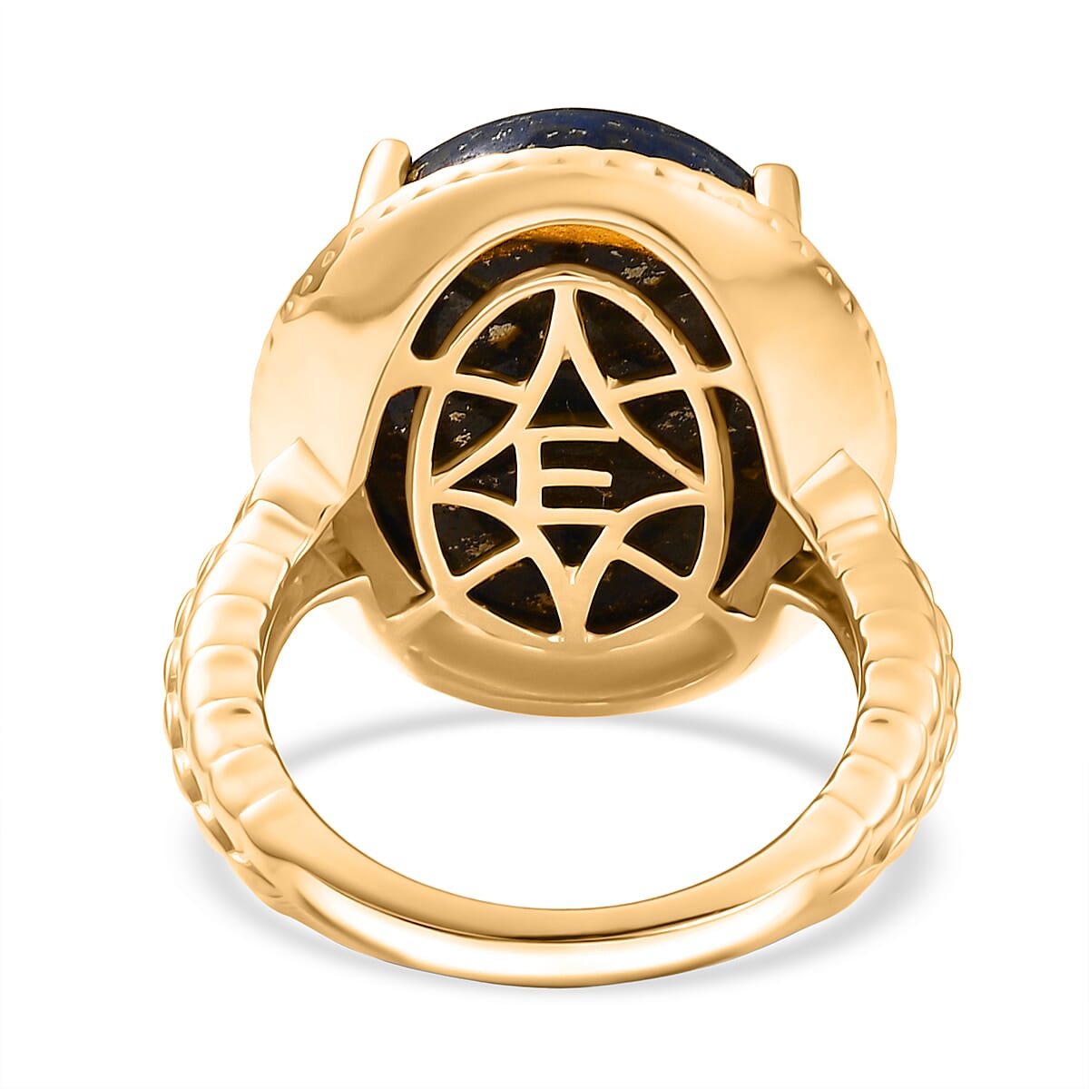 Natural Lapis Lazuli Solitaire Ring 16.99 Ct.