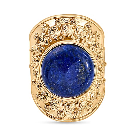 Natural Lapis Lazuli Solitaire Ring  10.16 Ct.