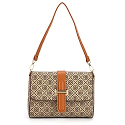 Monogram Pattern Crossbody Bag - Green