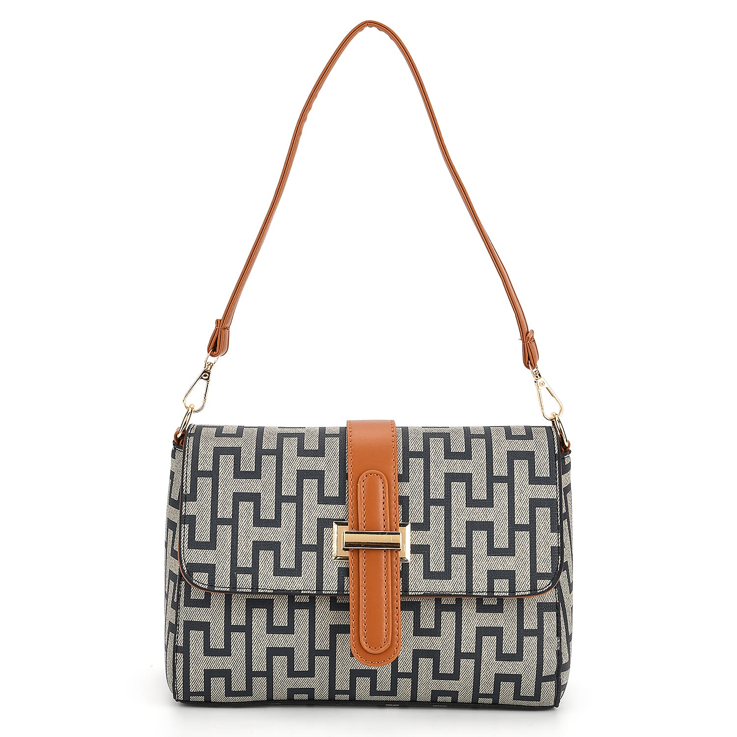 Monogram Pattern Crossbody Bag - Green