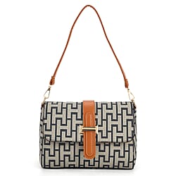 Monogram Pattern Crossbody Bag - Green