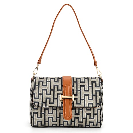 Monogram Pattern Crossbody Bag - Green