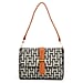 Monogram Pattern Crossbody Bag - Dark Brown