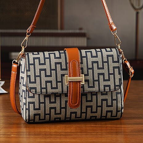 Monogram Pattern Crossbody Bag - Green