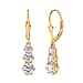 D'joy Moissanite Solitaire Lever Back Earring in 14K Yellow Gold Plating Sterling Silver 1.50 Ct.