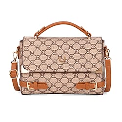 Designer-Inspired Geometric Pattern Sling Handbag - Blue