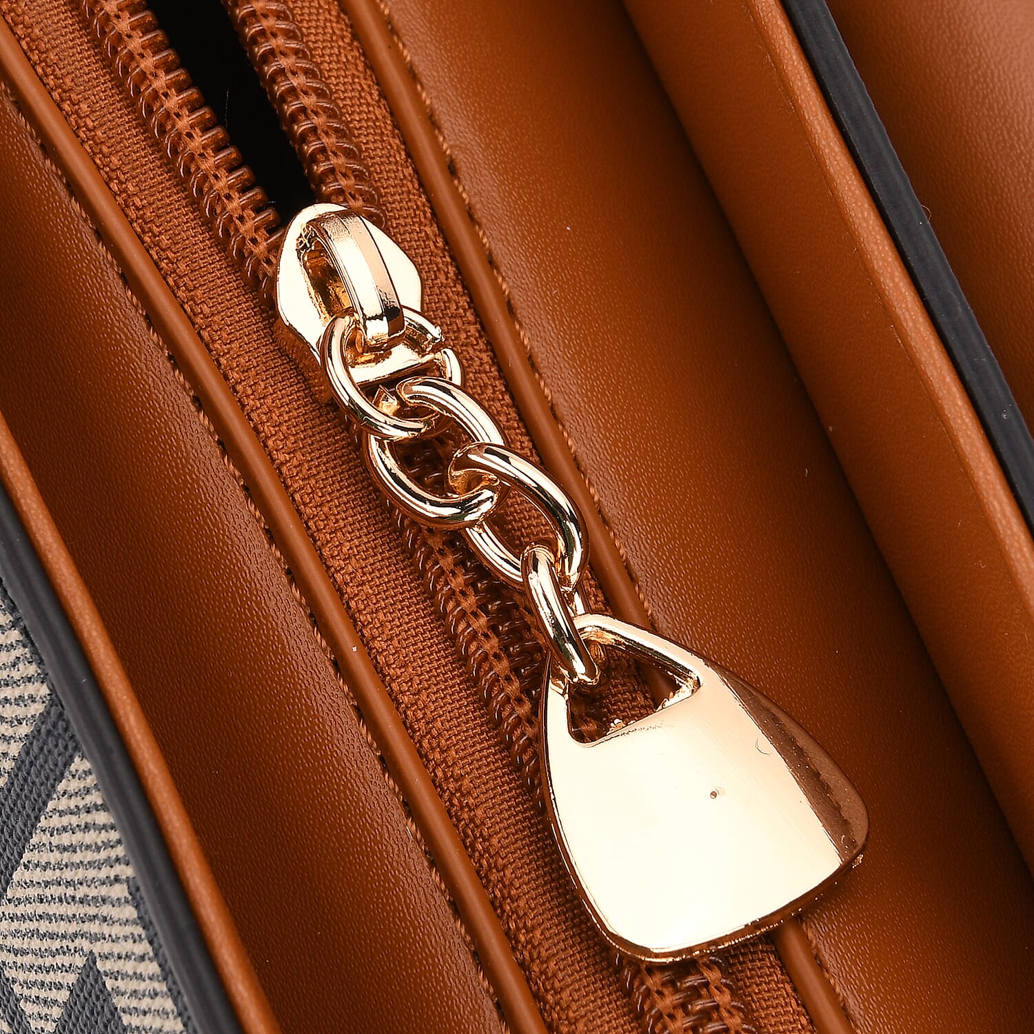 Designer-Inspired Geometric Pattern Sling Handbag - Blue