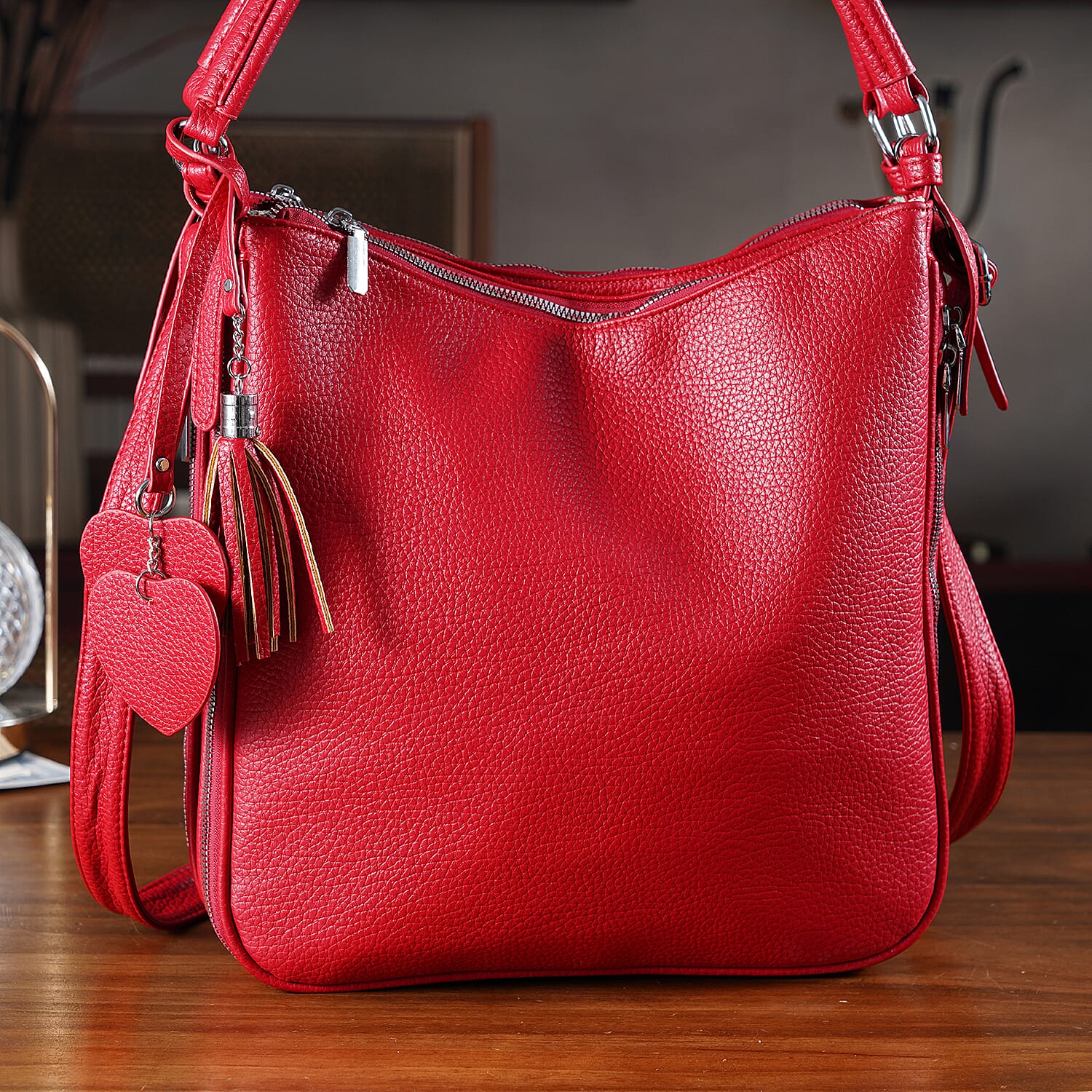 Crossbody Bag (Size - One Size) - Burgundy & Burgundy