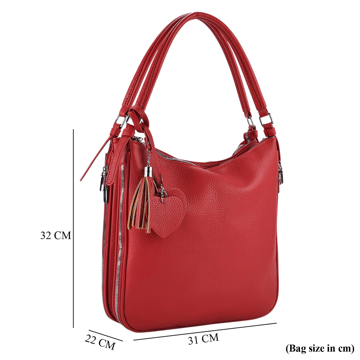 Crossbody Bag (Size - One Size) - Burgundy & Burgundy