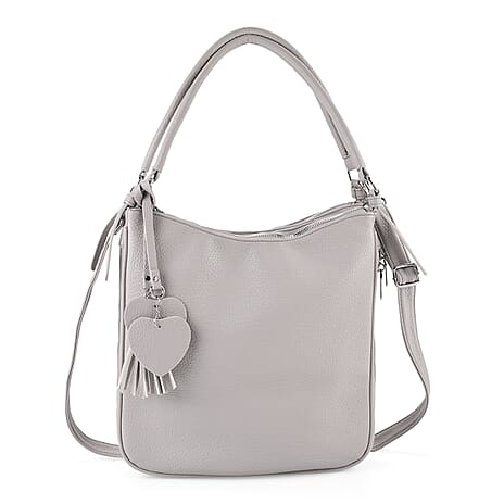 Crossbody Bag (Size - One Size) - Grey & Burgundy